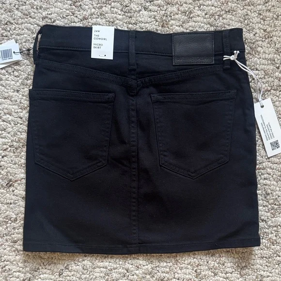 NWT Aritzia Denim Forum Cowgirl Black Micro Skirt - Picture 9 of 14